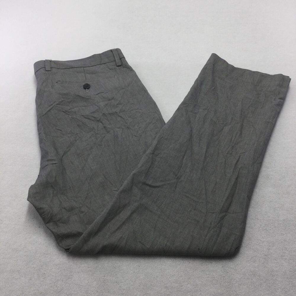 Banana Republic Pants Mens 35x32 Gray Check Non Iron Slim Straight Leg Dress